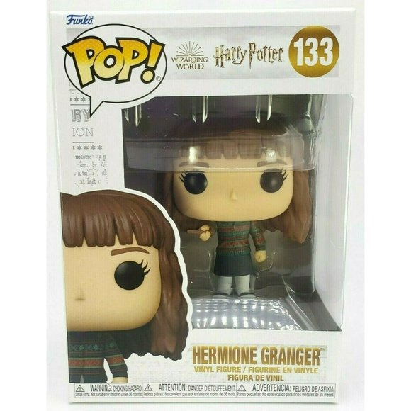 Funko 133 HERMIONE GRANGER with Wand Harry Potter White Box Pop NEW Unopened - Picture 2 of 7
